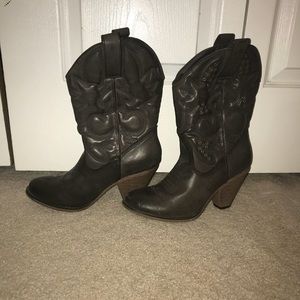 Brown cowboy boots